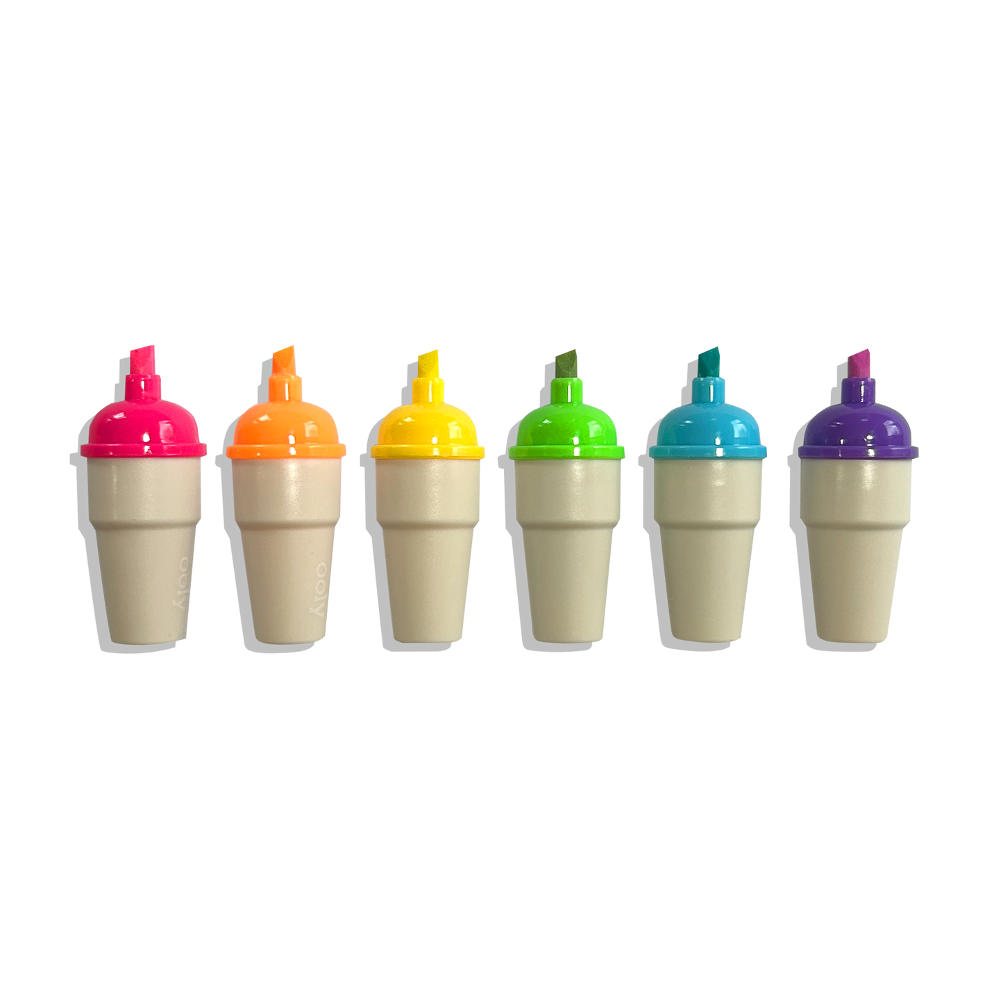 Sweet Scoops: Neon Highlighters - Strawberry Scent (Set of 6)