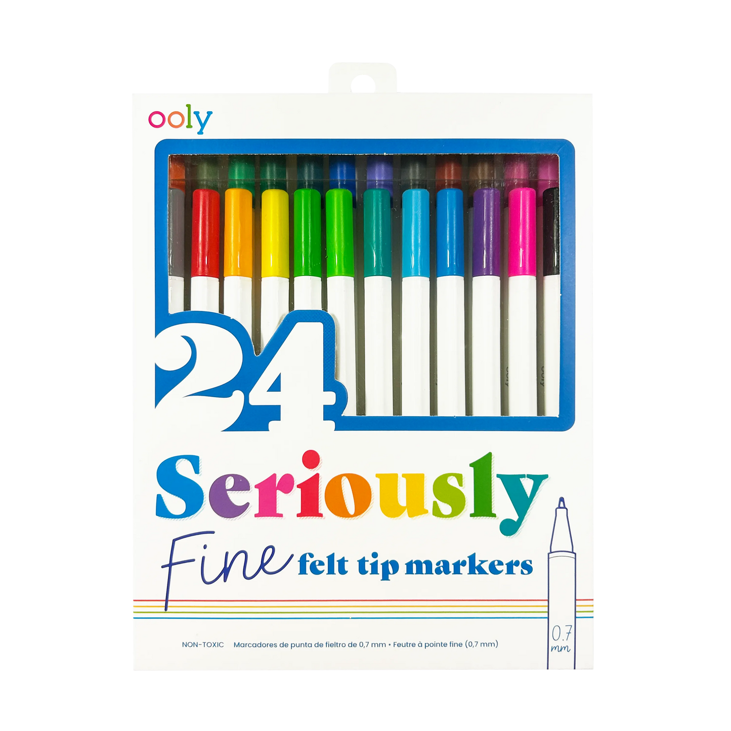 Seriously: Fine Felt Tip Markers (Set of 24)
