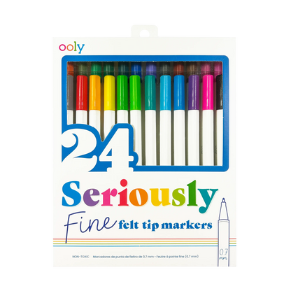 Seriously: Fine Felt Tip Markers (Set of 24)