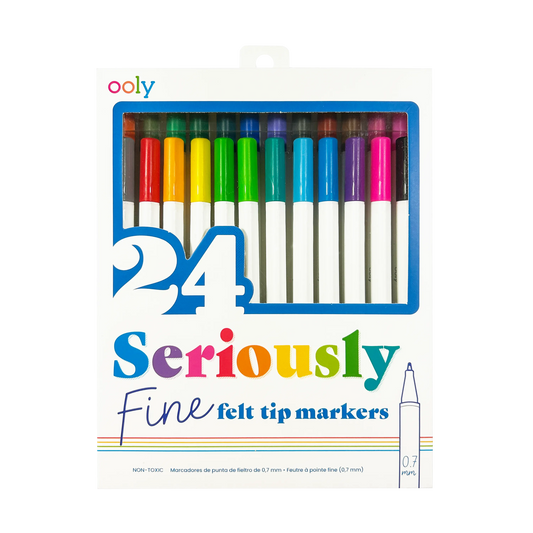Seriously: Fine Felt Tip Markers (Set of 24)