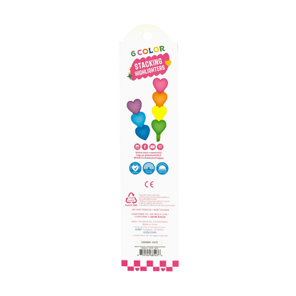 Heart Stacks: Stacking Highlighters - Single (1 Stick / Box)
