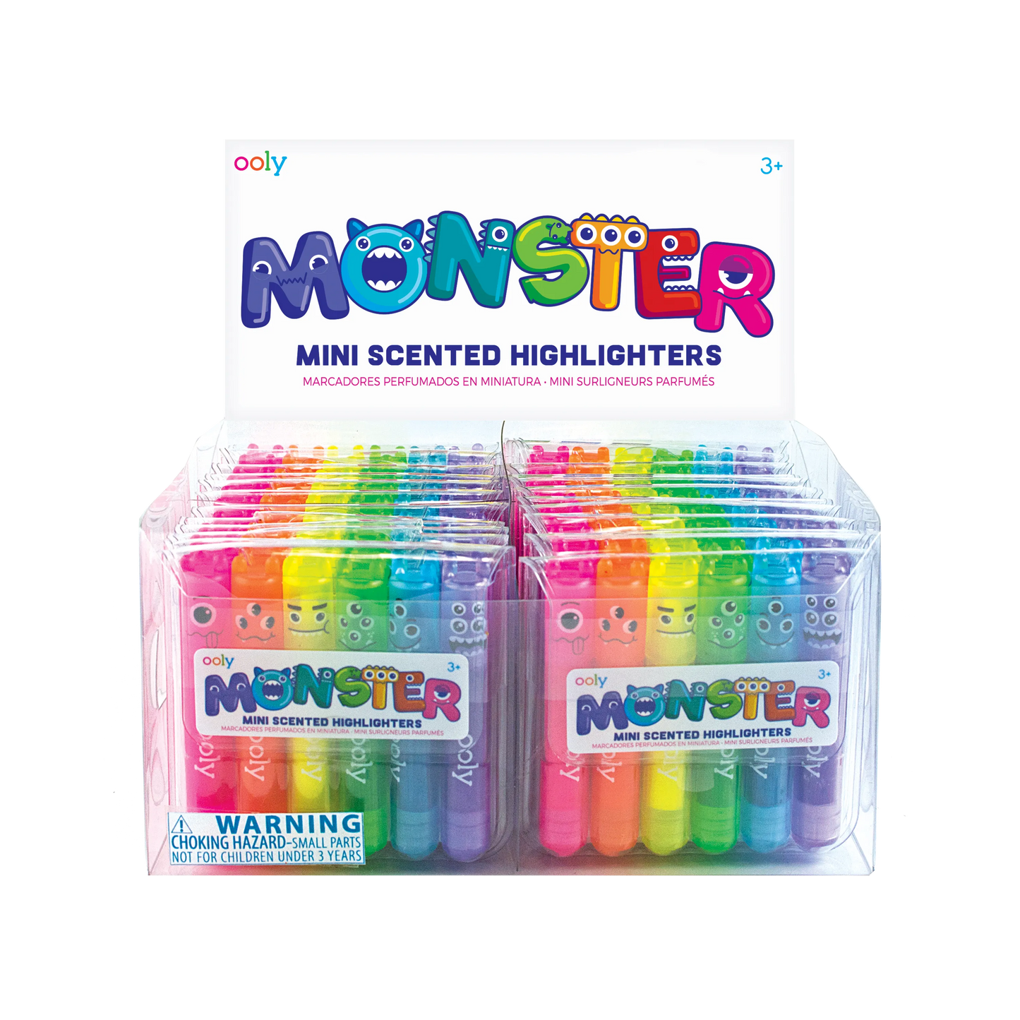 Mini Monster Scented Highlighter Markers - Set of 6 -- Display of 24 Units