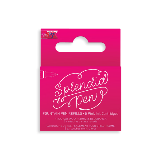 Fountain Pen Ink Refills - Pink (Set of 5)