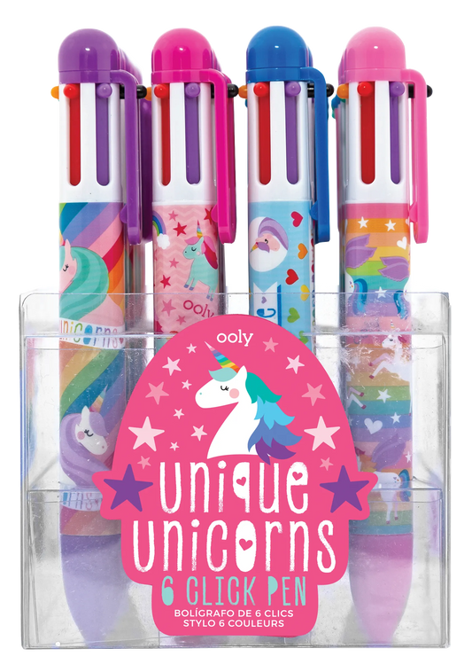 Unique Unicorns: 6 Click Pen (Assorted Display of 24 Units)
