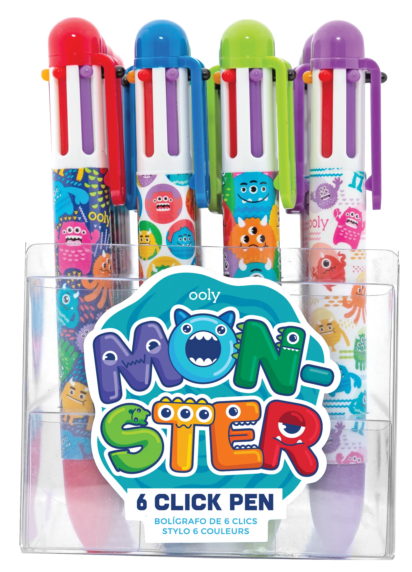 Monster: 6 Click Pen (Assorted Display of 24 Units)