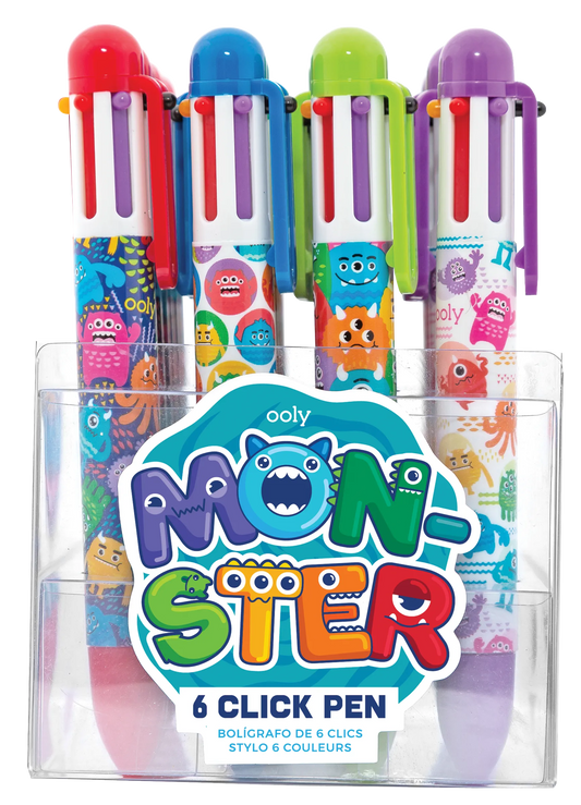 Monster: 6 Click Pen (Assorted Display of 24 Units)