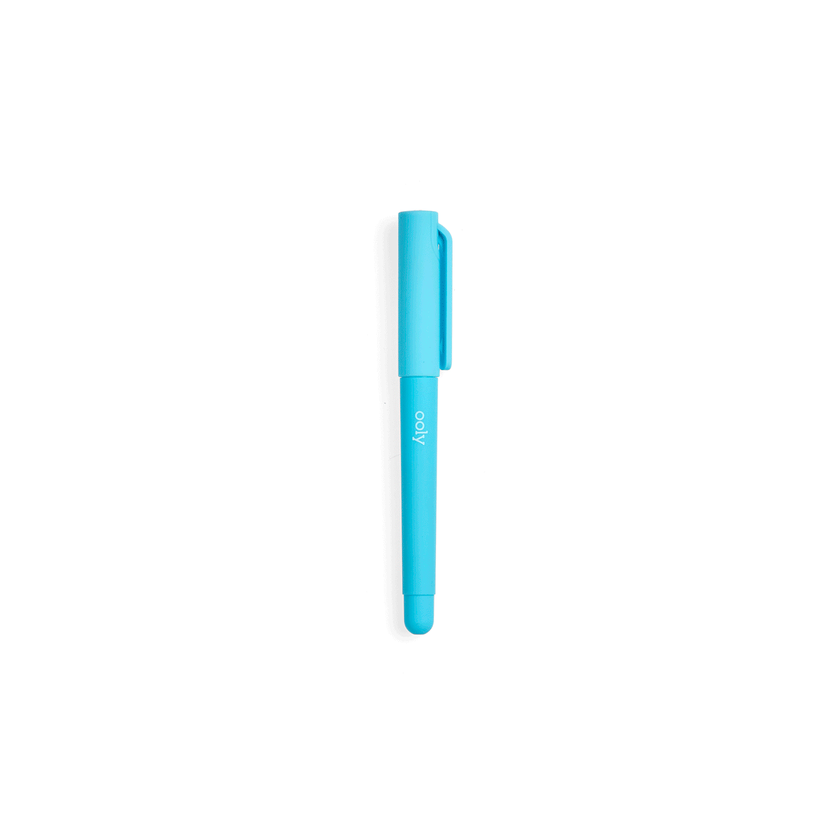 Gif showing blue Color Write Fountain Pen and how to insert the cartridge