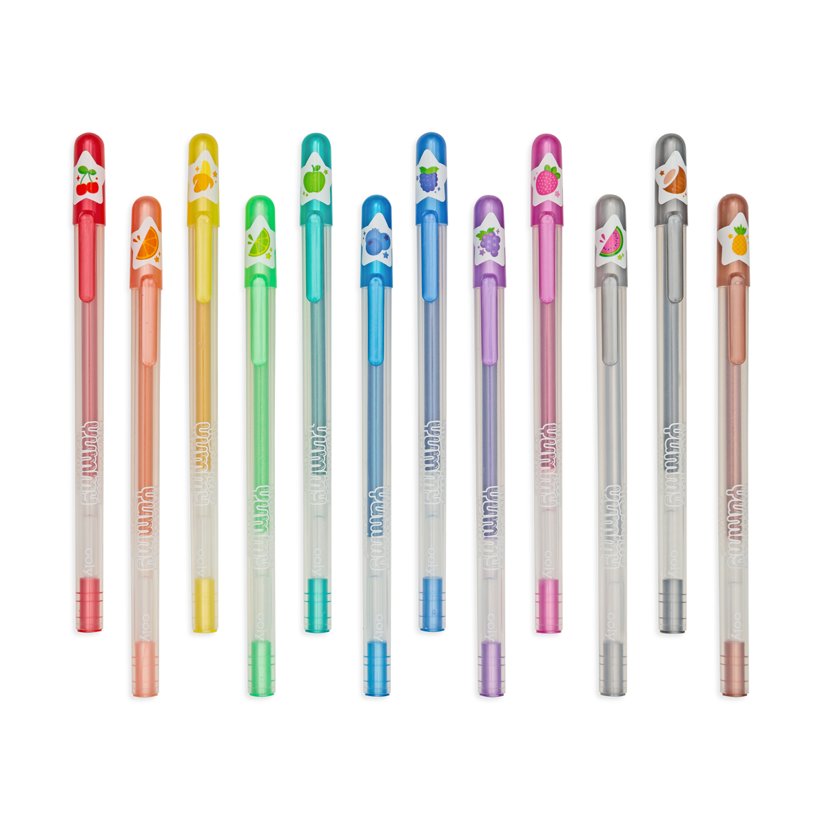 Yummy Yummy Scented Colored Glitter Gel Pens - Set of 12