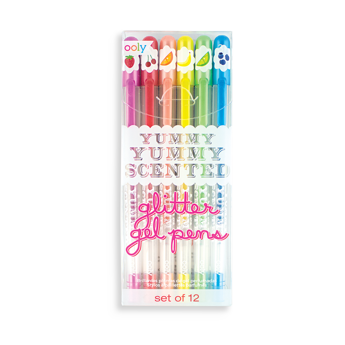 Yummy Yummy Scented Colored Glitter Gel Pens - Set of 12