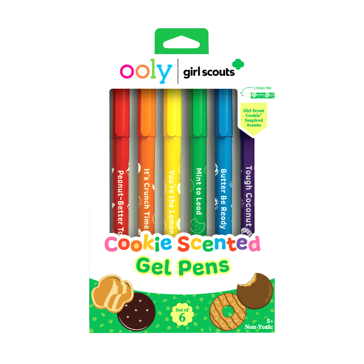 OOLY x Girl Scouts: Cookie Scented Gel Pens (Set of 6)