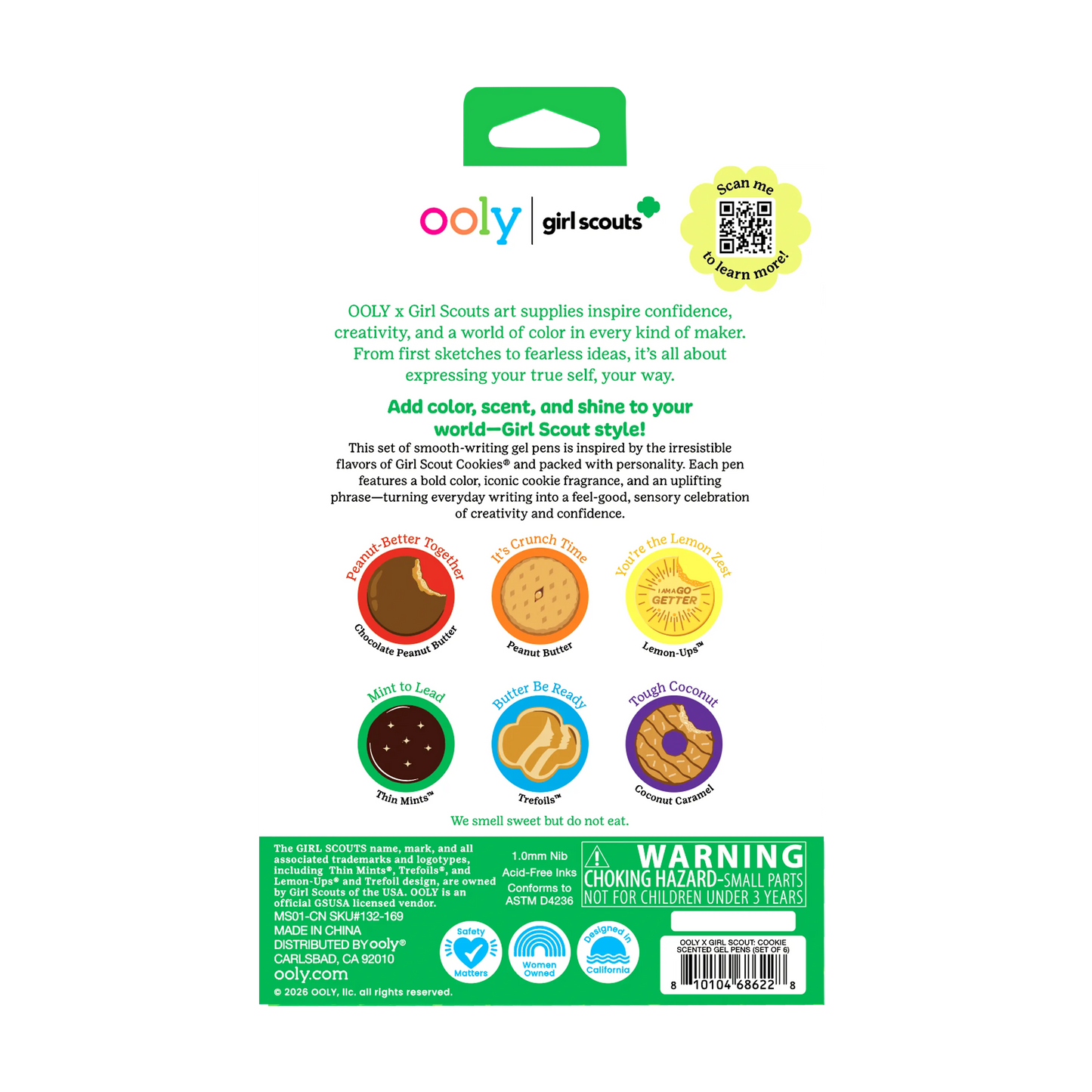 OOLY x Girl Scouts: Cookie Scented Gel Pens (Set of 6)
