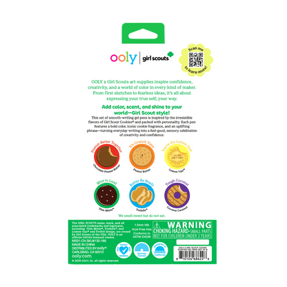 OOLY x Girl Scouts: Cookie Scented Gel Pens (Set of 6)