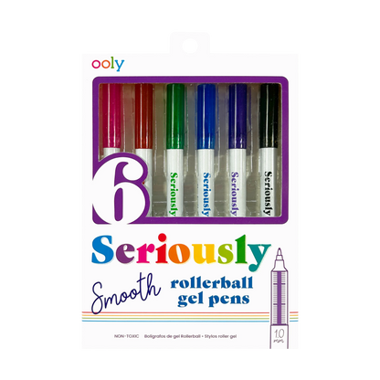 Seriously: Smooth Rollerball Gel Pens (Set of 6)