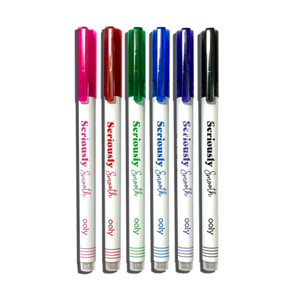 Seriously: Smooth Rollerball Gel Pens (Set of 6)