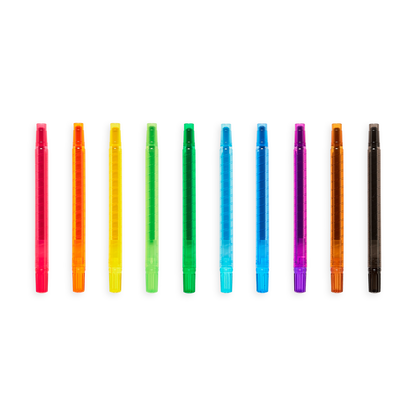 Yummy Yummy Scented Twist-Up Crayons side by side