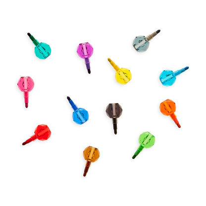 OOLY Gem stacking crayons unstacked 