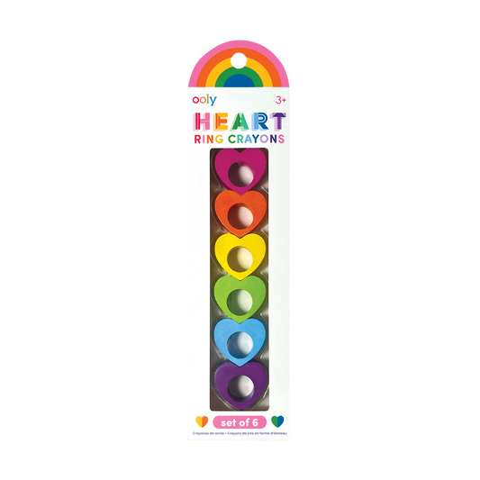 OOLY Heart Ring Crayons in packaging