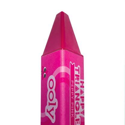 Happy Triangles jumbo crayon close up