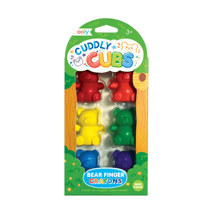 Cuddly Cubs bear finger crayons in packaging