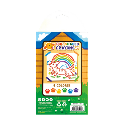 Pawsome Pups dog crayons back of packaging