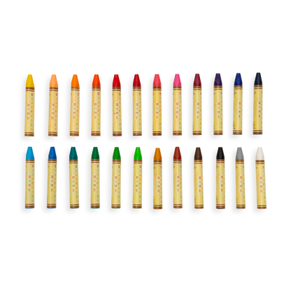 Brilliant Bee Crayons arranged in 2 horizontal lines