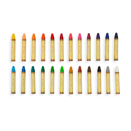 Brilliant Bee Crayons arranged in 2 horizontal lines