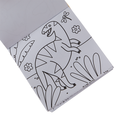 OOLY inside view of Carry Along Coloring Book Set - Dinoland