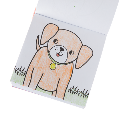 OOLY inside view of Carry Along Coloring Book Set - Pet Pals in use