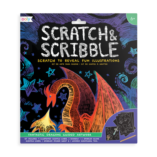 Scratch and Scribble Fantastic Dragons scratch art kit