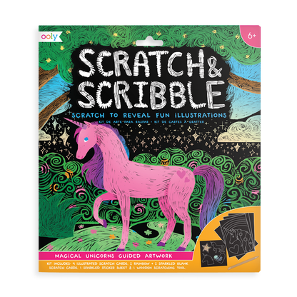 Magical Unicorn Scratch and Scribble scratch art kit