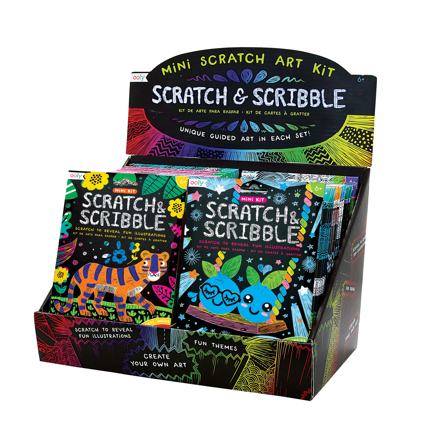 Scratch & Scribble Mini: Pre-Loaded Display (48 Sets)