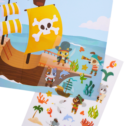 OOLY Set The Scene Transfer Stickers Magic - Ocean Adventure in use