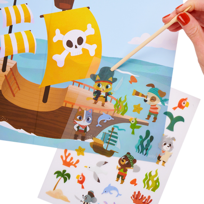 OOLY Set The Scene Transfer Stickers Magic - Ocean Adventure in use