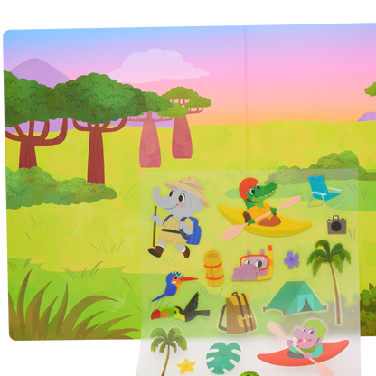 OOLY Set The Scene Transfer Stickers Magic - Jungle Journey in use