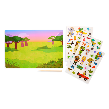 OOLY Set The Scene Transfer Stickers Magic - Jungle Journey out of packaging