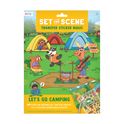 OOLY Set The Scene Transfer Stickers Magic - Let's Go Camping in packaging