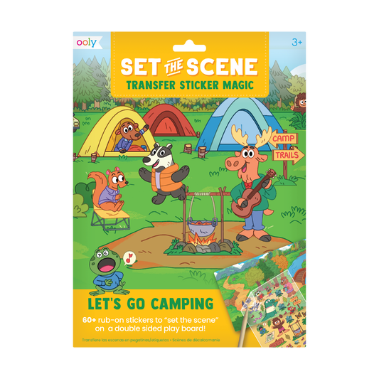 OOLY Set The Scene Transfer Stickers Magic - Let's Go Camping in packaging