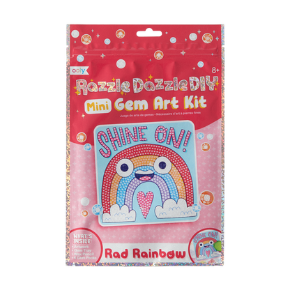 OOLY front view of Razzle Dazzle DIY Gem Art Kit - Rad Rainbow in package