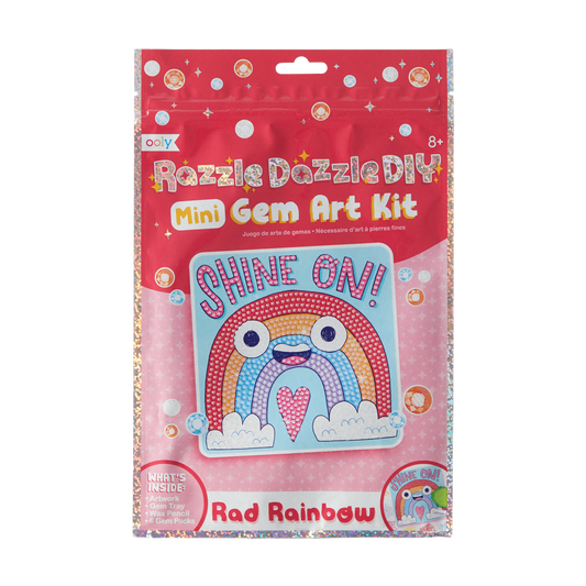OOLY front view of Razzle Dazzle DIY Gem Art Kit - Rad Rainbow in package
