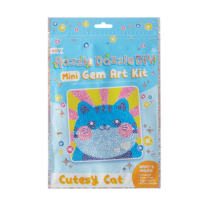 OOLY view of Razzle Dazzle DIY Gem Art Kit - Cutesy Cat in packaging