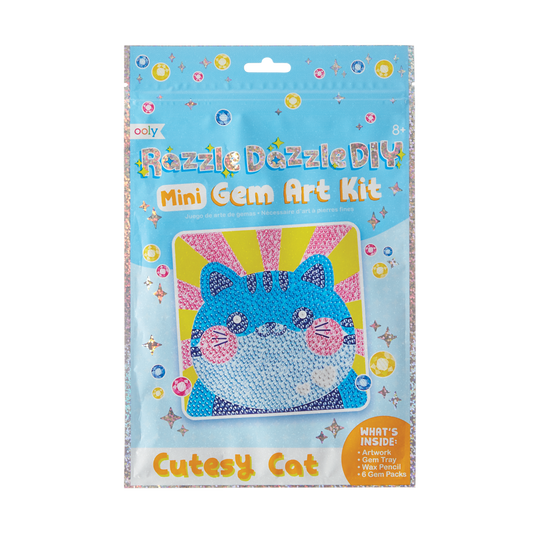 OOLY view of Razzle Dazzle DIY Gem Art Kit - Cutesy Cat in packaging