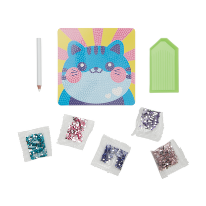OOLY view of Razzle Dazzle DIY Gem Art Kit - Cutesy Cat contents