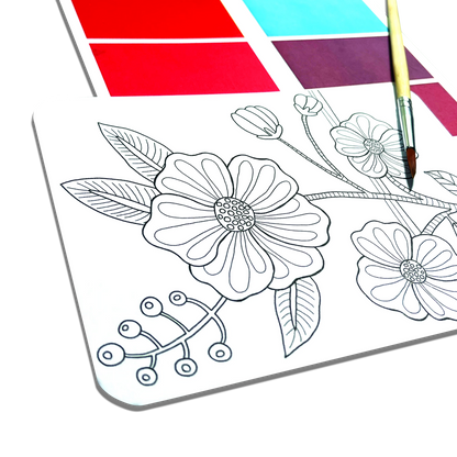 Flowers and Gardens Scenic Hues DIY watercolor art kit card close up