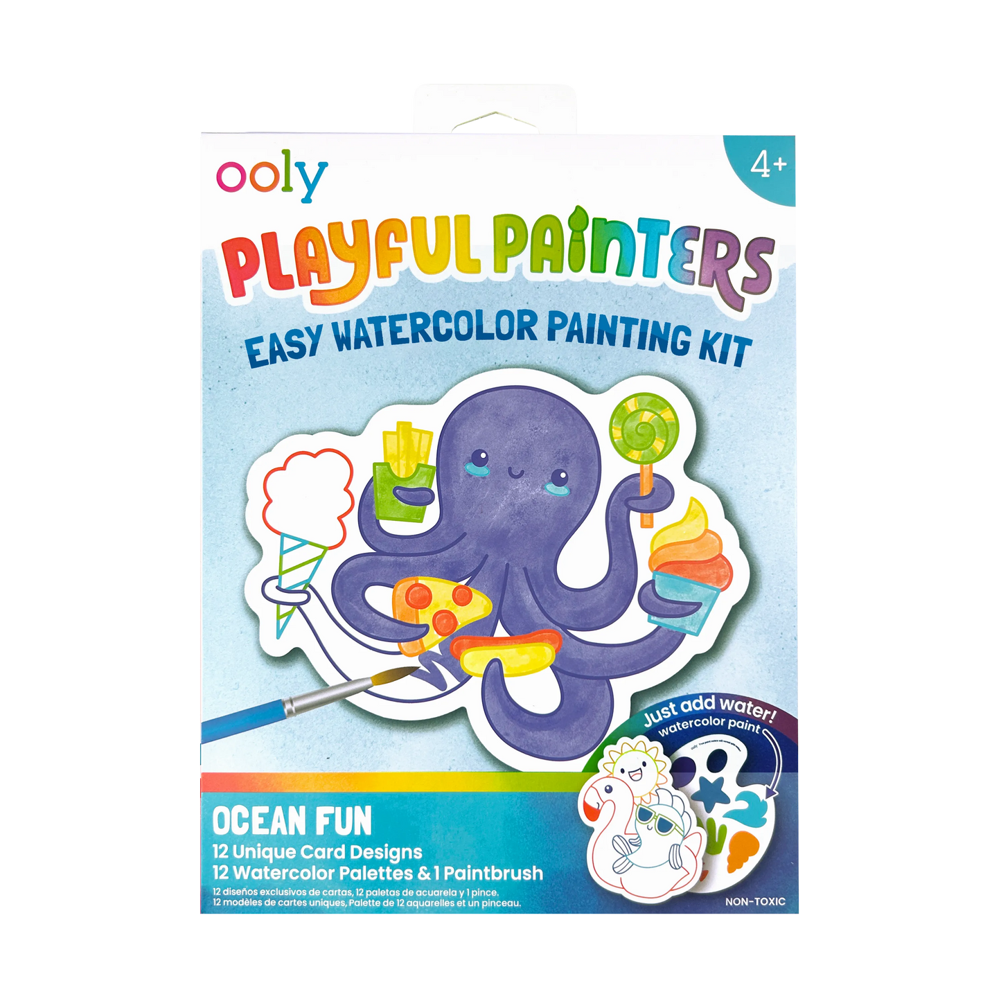 Playful Painters: Easy Watercolor Painting Kit - Ocean Pals (25 PC Set)