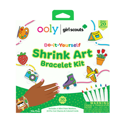 OOLY x Girl Scouts: Do-It-Yourself Shrink Art Bracelet Kit (30 PC Set)
