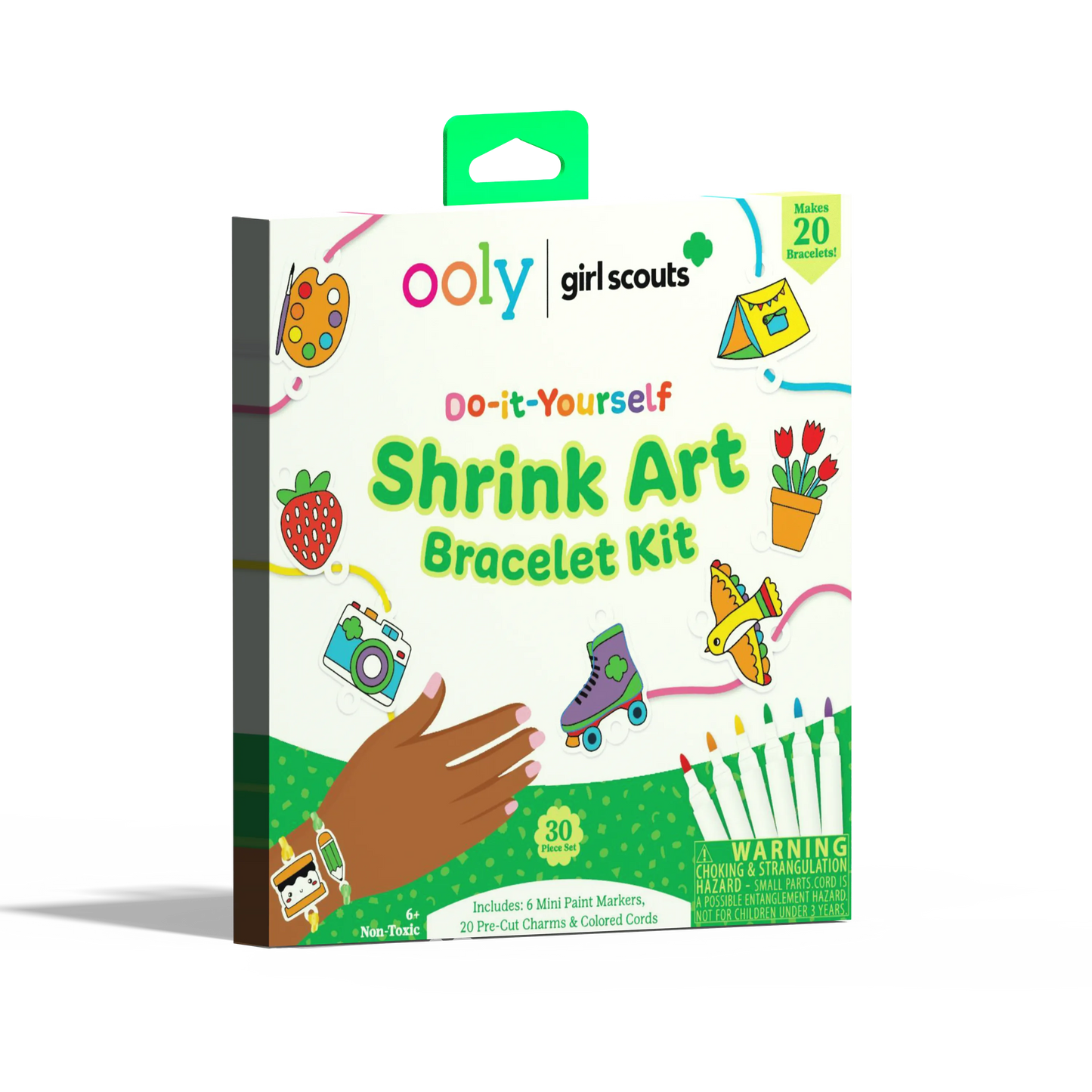 OOLY x Girl Scouts: Do-It-Yourself Shrink Art Bracelet Kit (30 PC Set)