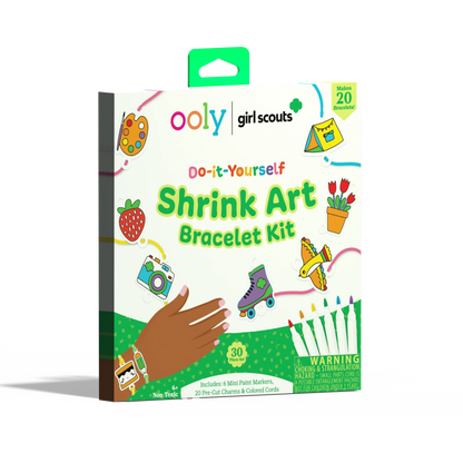 OOLY x Girl Scouts: Do-It-Yourself Shrink Art Bracelet Kit (30 PC Set)