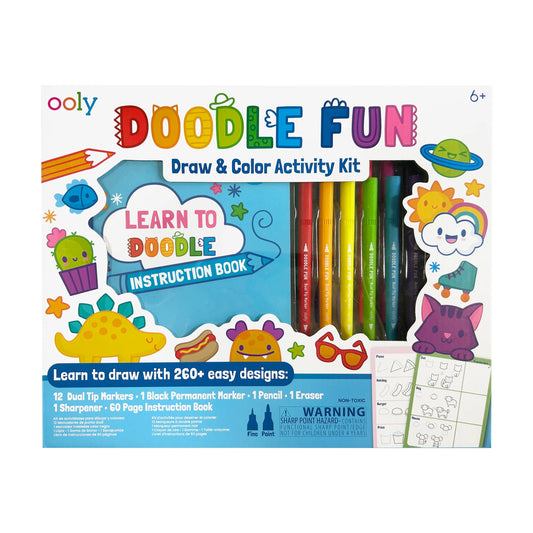 Doodle Fun: Draw & Color Activity Kit (17 PC Set)