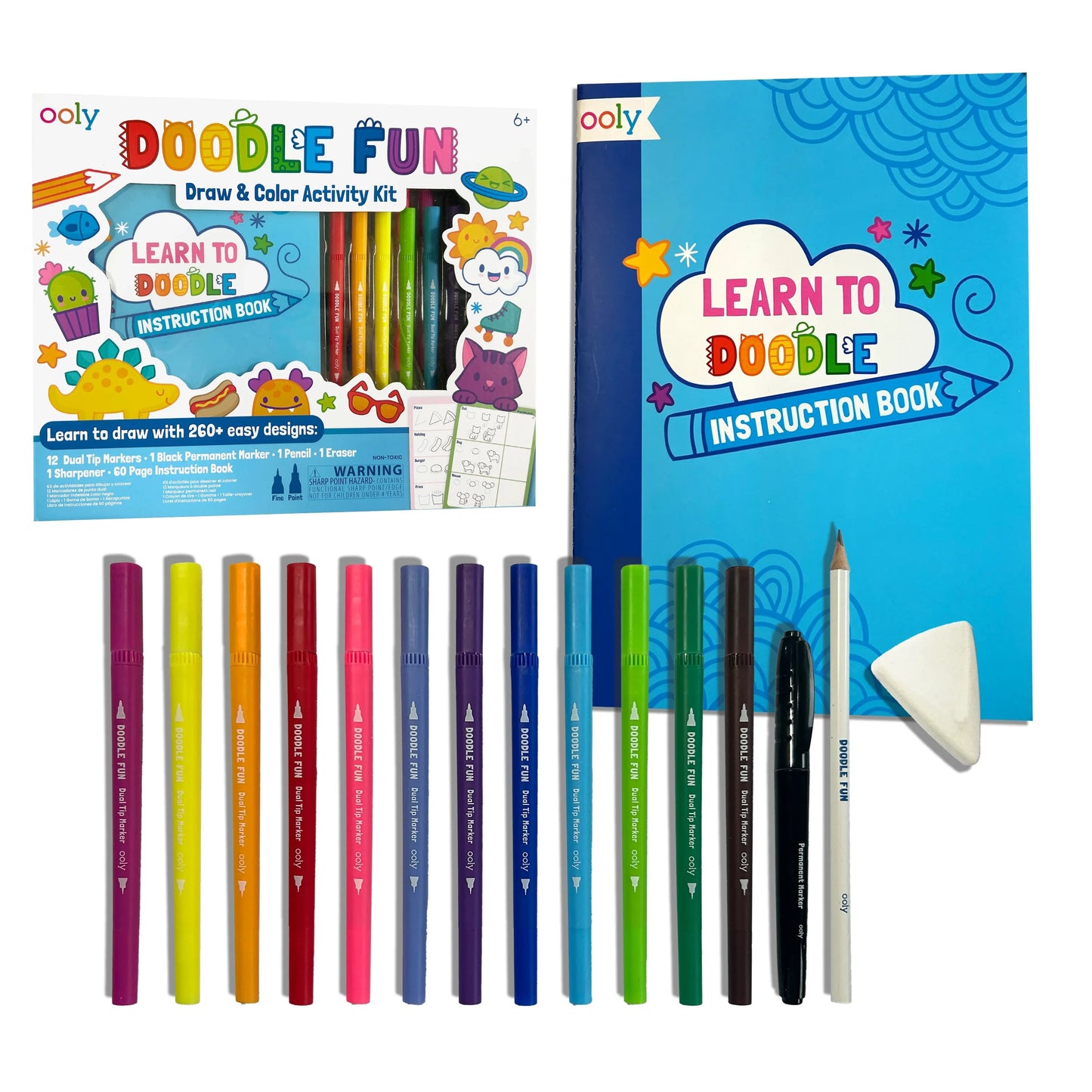 Doodle Fun: Draw & Color Activity Kit (17 PC Set)