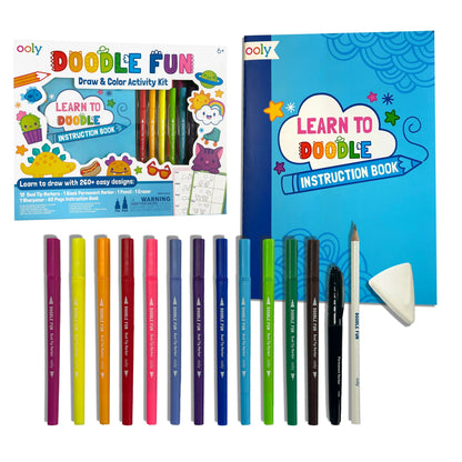 Doodle Fun: Draw & Color Activity Kit (17 PC Set)